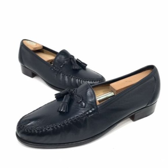 Moreschi Mens Leather Tassle Dress Loafers Size 10.5 Dark Blue main image 6